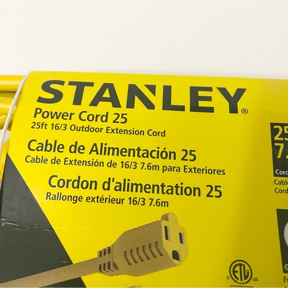 Stanley Power Cord 25 Foot Extension Cord - Picture 3 of 14